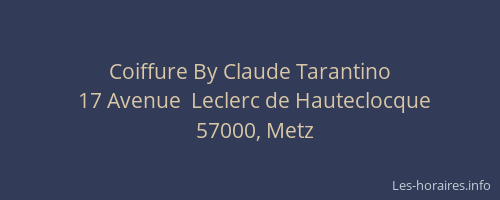 Coiffure By Claude Tarantino