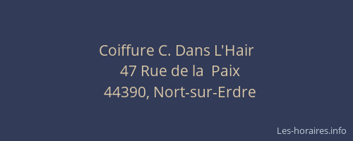 Coiffure C. Dans L'Hair