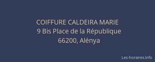 COIFFURE CALDEIRA MARIE