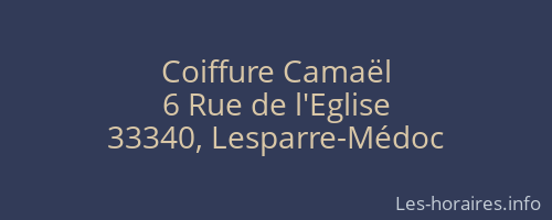 Coiffure Camaël