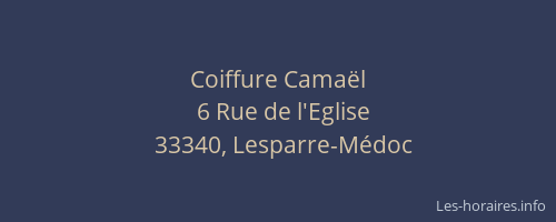 Coiffure Camaël