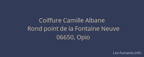 Coiffure Camille Albane