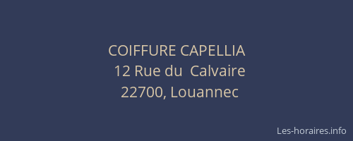 COIFFURE CAPELLIA