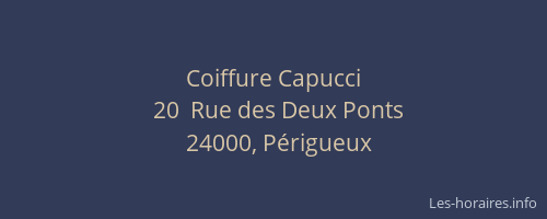 Coiffure Capucci