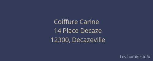 Coiffure Carine