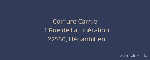 Coiffure Carnie