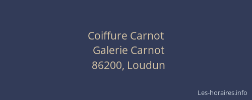 Coiffure Carnot