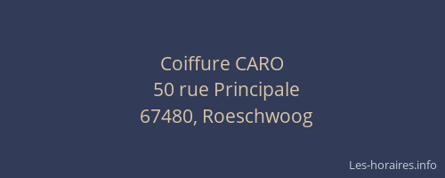 Coiffure CARO