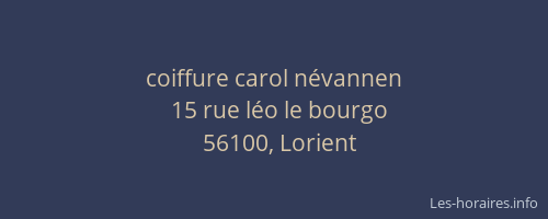 coiffure carol névannen