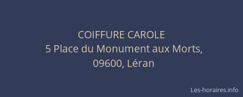 COIFFURE CAROLE