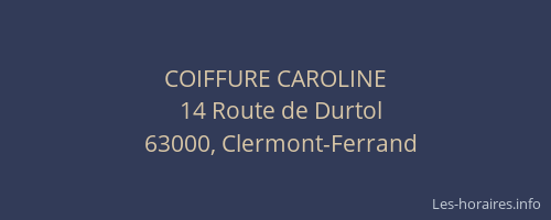 COIFFURE CAROLINE