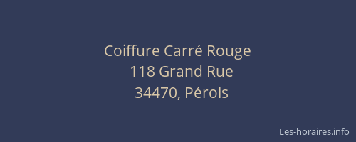 Coiffure Carré Rouge