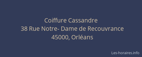 Coiffure Cassandre