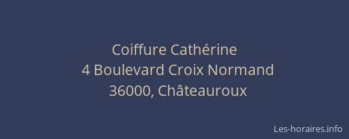 Coiffure Cathérine