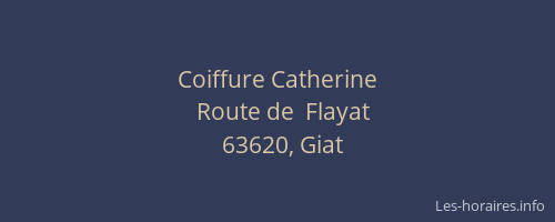 Coiffure Catherine