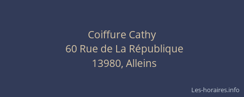 Coiffure Cathy