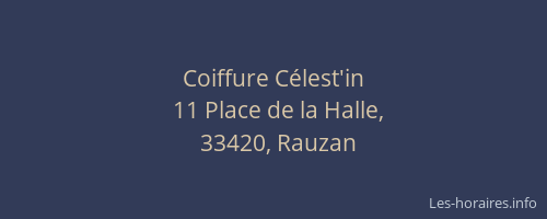 Coiffure Célest'in