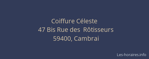 Coiffure Céleste