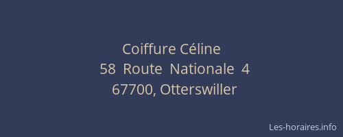 Coiffure Céline