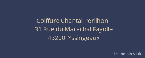 Coiffure Chantal Perilhon