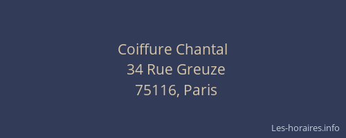 Coiffure Chantal