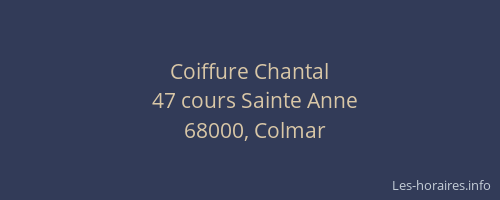 Coiffure Chantal