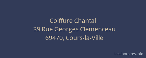 Coiffure Chantal