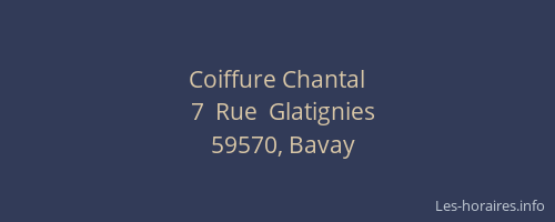 Coiffure Chantal