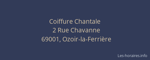 Coiffure Chantale