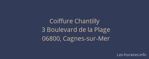 Coiffure Chantilly
