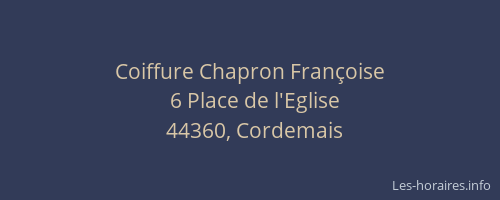 Coiffure Chapron Françoise