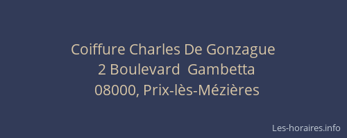 Coiffure Charles De Gonzague