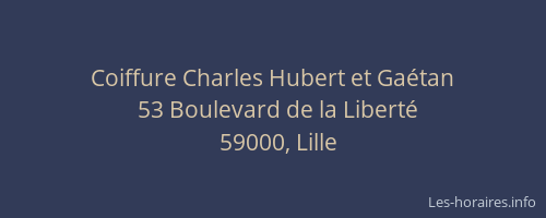 Coiffure Charles Hubert et Gaétan