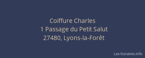 Coiffure Charles