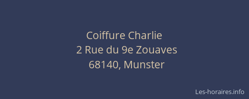 Coiffure Charlie