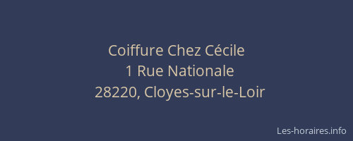 Coiffure Chez C&eacute;cile