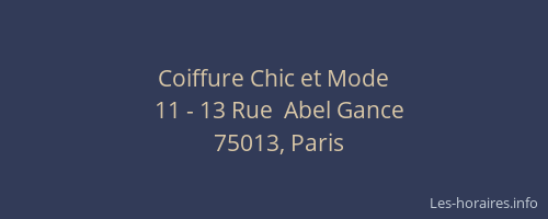 Coiffure Chic et Mode