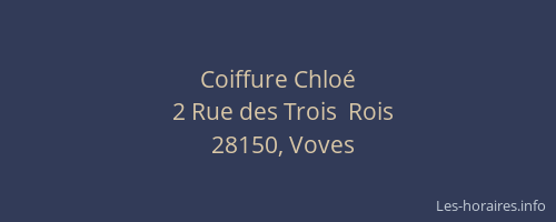 Coiffure Chlo&eacute;