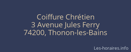 Coiffure Chrétien