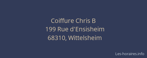Coiffure Chris B