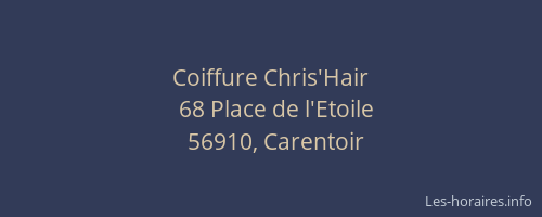 Coiffure Chris'Hair