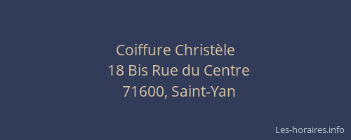 Coiffure Christ&egrave;le