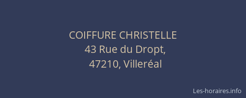 COIFFURE CHRISTELLE