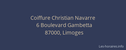 Coiffure Christian Navarre
