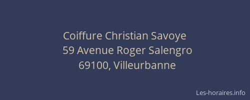 Coiffure Christian Savoye