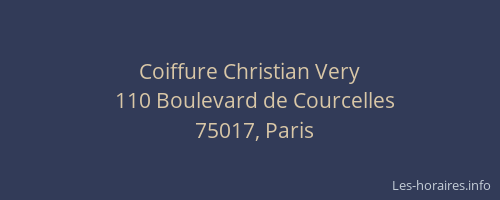 Coiffure Christian Very
