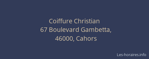 Coiffure Christian