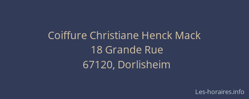 Coiffure Christiane Henck Mack