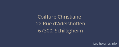 Coiffure Christiane