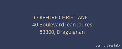 COIFFURE CHRISTIANE